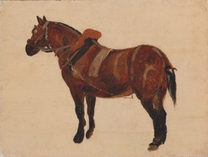 Estudio de un caballo de trabajo de Thomas Sidney Cooper